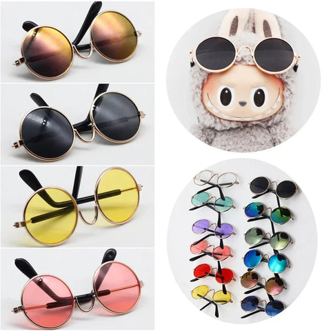 For Labubu Fashion Gradient Sunglasses 17cm Mini Doll'S Clothes Outfit for Labubu Idol BJD Cool Glasses Doll Accessories