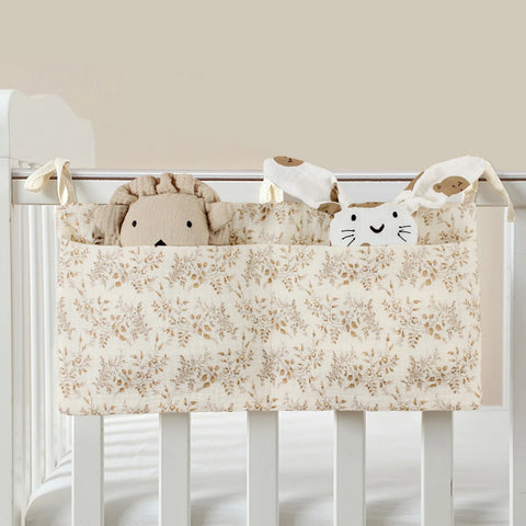 Baby bedside dual-pocket storage bag Portable diaper storage bag Newborn bedside multi-functional storage bag cute