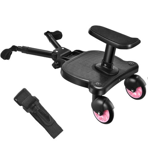 Universal Strollers Step Board Adapter with Seat Second Child Jogger Twins Scooter Baby Pram Hitchhiker Bumper