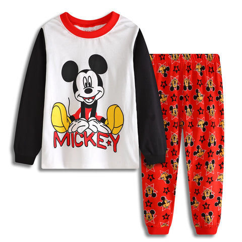 New Spring Autumn Children's Clothing Sets Mickey Cartoon Minnie girl boy Pajamas Kids Set Boys Sleepwear Baby Girls Pyjamas