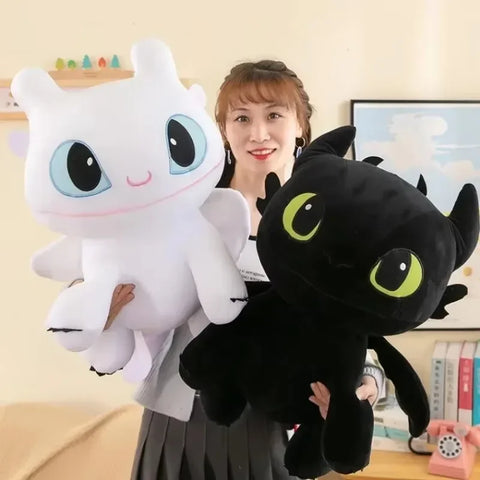 Toothless Dragon Plush Body Pillow Cute Cartoon Stuffed Cushion Soft Kawaii Decorative Body Pillow Sleeping Back Cushion Decor