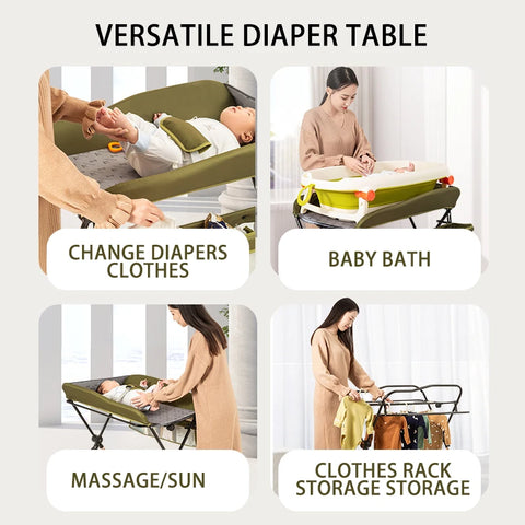 Diaper changing table Baby care table newborn baby changing diaper changing table Massage baby folding replacement