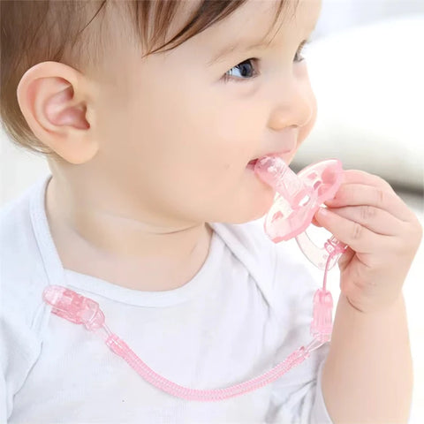 Spring Pacifier Chain For Universal Pacifier To Prevent Falling Anti Drop With Plastic Clip For Clothes Soother Chains