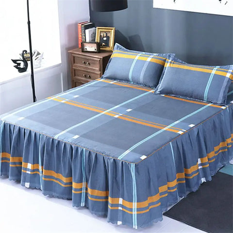 3pcs Bedding Bed Skirt With 2pcs Pillowcases Wedding Bedspread Bed Sheet Mattress Cover Full Twin Queen King Size Bedsheets