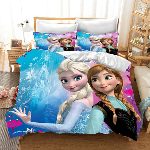 Frozen  3D Children'S Bedding Set Duvet Cover Set kingTwin Size Bedding Sets Universal, Suitable For Children And Adults