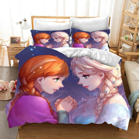 Frozen  3D Children'S Bedding Set Duvet Cover Set kingTwin Size Bedding Sets Universal, Suitable For Children And Adults