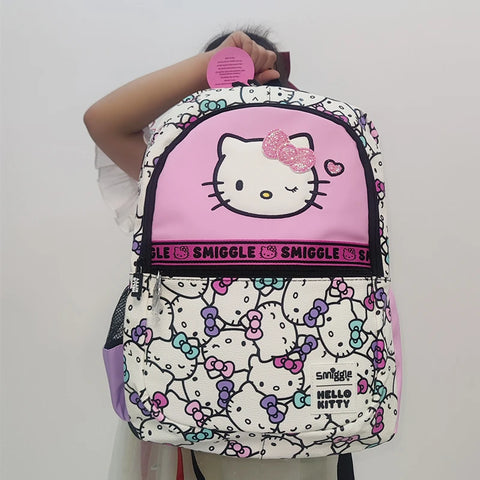 Hot Sales New Australia Smiggle Hello Kitty Cartoon Series Children School Bag Anime Backpack Student Gift