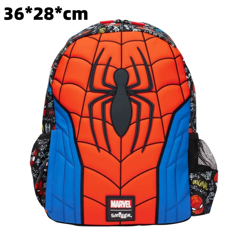 Smiggle Marvel Spider-man Children Stationery Student School Bag Lunch Bag Lunch Box Wallet Pencil Box  Water Cup Student Gift