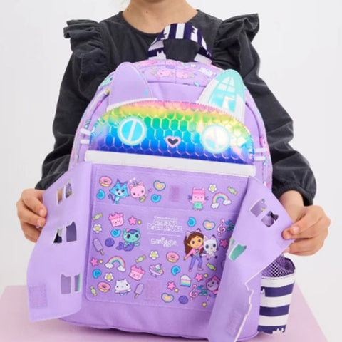 New Original Australia Smiggle Children Schoolbag Girl Gabby Shoulder Backpack Meal Bag Modeling Bags 14 Inch New Semester Gifts
