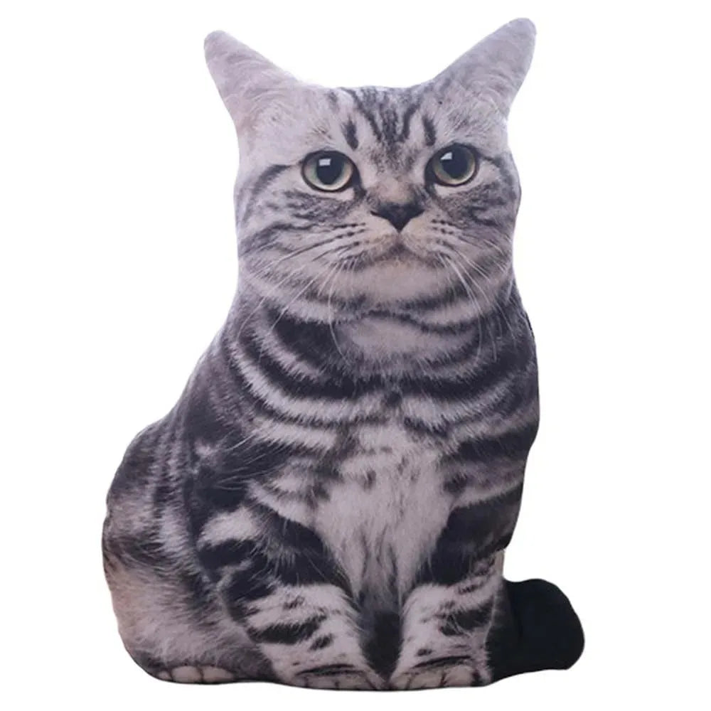 3D Cat Figures Pillows Soft Simulation Cat Shape Cushion Sofa Decoration Throw Pillows Cartoon Plush Toys Friend Kids Gifts