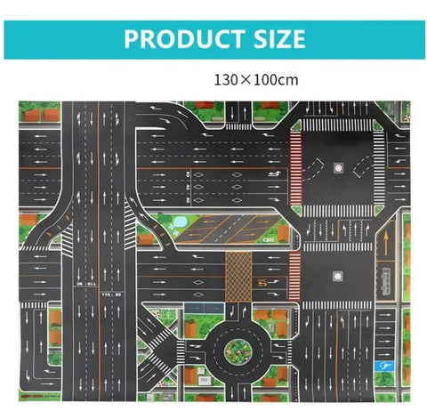 Baby Climbing Playing Mat Game Traffic Road Map Baby Play Mat Toys City Carpet City Car Parking Lot Table Cloth Traffic Signs