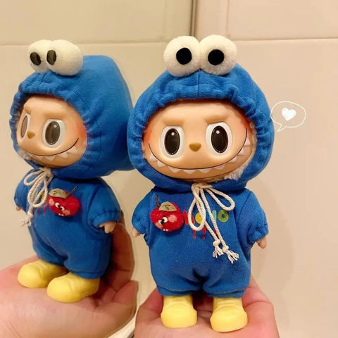 15cm Doll'S Clothes Outfit Accessories For Korea Kpop Exo Labubu Idol Dolls 10cm cotton doll crawling clothes pull-up Clothing