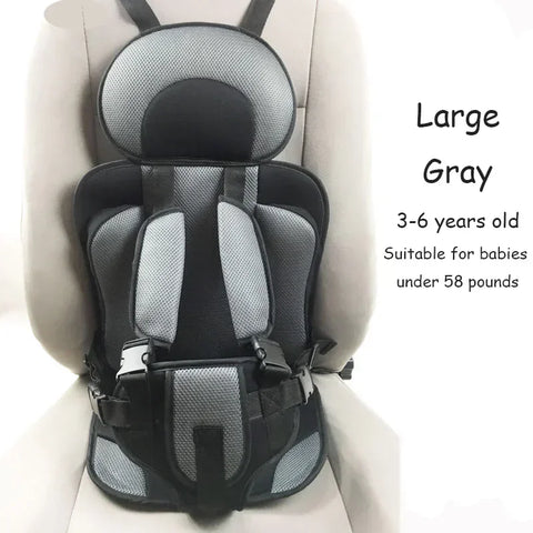 Adjustable Child Safety Seat Mat for Baby Car Seat – Soft and Breathable Chair Pad for Kids 6 Months to 12 Years Old