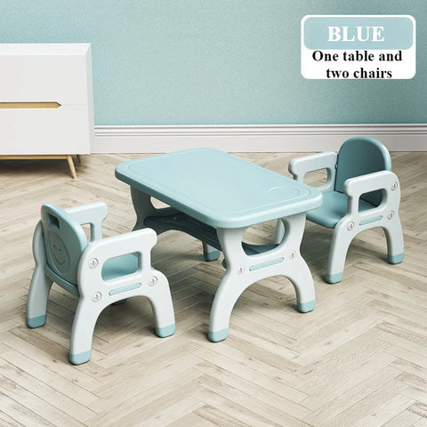 Kids Learning Desk and Chair Set Dining Table for Infants Kids Preschoolers Super Load-bearing Kids Table Set 50 cm X 80 cm Pink