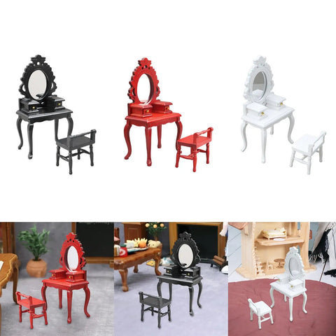 Simulation Mini Vanity Set Furniture Toy for Miniature Dollhouse Furniture