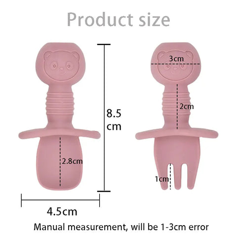 4Pcs/Set Baby Safe Silicone Dining Plate Solid Cute Cartoon Children Dishes Smile Face Baby Tableware Set Retro Kids Plate