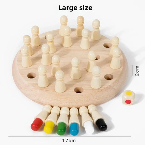 Wooden Memory Match Stick Chess Color Game Board Puzzles Montessori Educational Toy Cognitive Ability Learning Toys For Children
