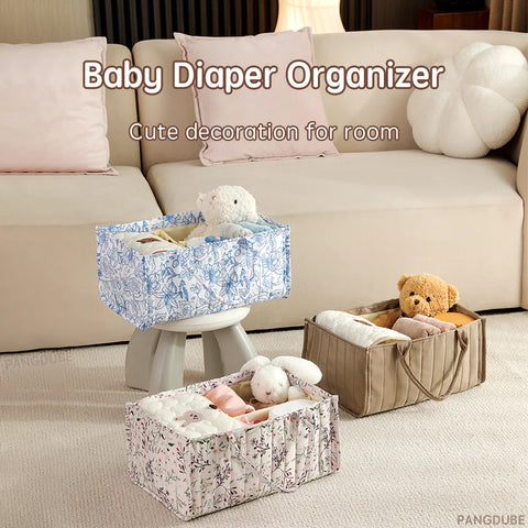 PANGDUBE Baby Diaper Organizer Bag Folding Portable Diaper Stackers & Caddies High Capacity Storage Bag for Baby Things