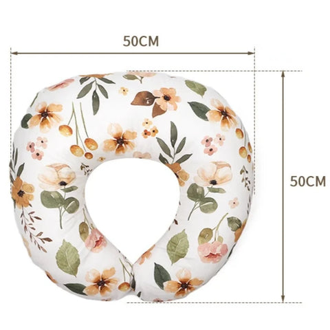 Newborn Breastfeeding Pillow Printed Cotton Comfortable U-Shaped Waist Supports Cushion Propping Baby and Pregnancy Pillows