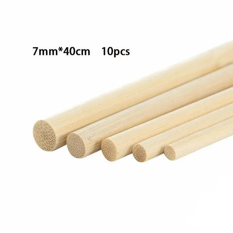 3-8mm Round Wooden Bamboo Sticks DIY Handmade Craft Making Small Wooden Stick Material For WoodworkingSupplies