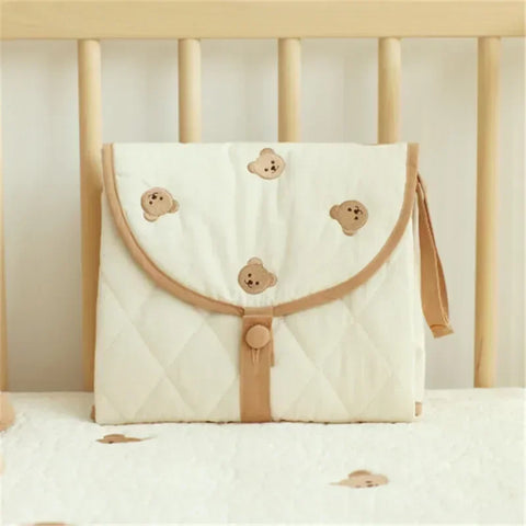 Versatile Foldable Diaper Changing Mat Waterproof Cartoon Animal Nappy Pad Portable Diaper Changing Cushion for Babies