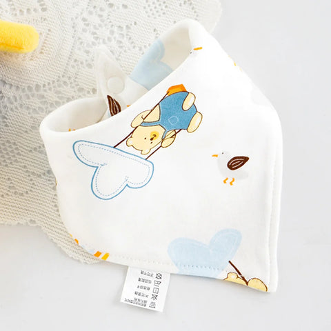 Baby Bibs Cotton Cute Animal Print Saliva Towel Bandana Bibs Newborn Teething Drooling Bib Unisex Feeding Apron For Boy Girl