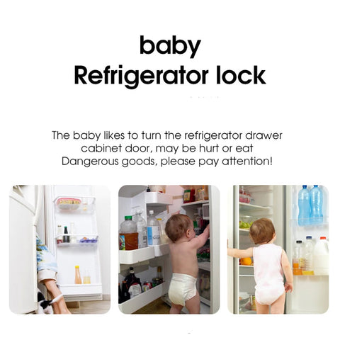 New Home Refrigerator Lock Multi-Function Drawer Locks for Kids Security Protection Baby Anti-Pinch Hand Cabinet Door Buckle