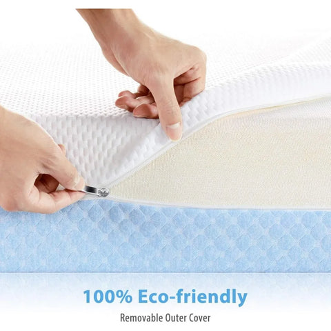 Crib Mattress, Dual Sided Comfort Memory Foam Toddler Bed Mattress, Triple-Layer Breathable Premium Baby Mattress