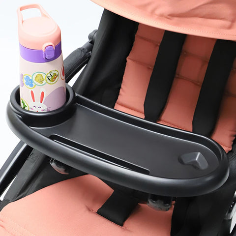 3 In 1 Stroller Cup Holder Dinner Table Tray Universal Stroller Tray Stroller Snack Catcher and Drink Holder for Toddler Infant