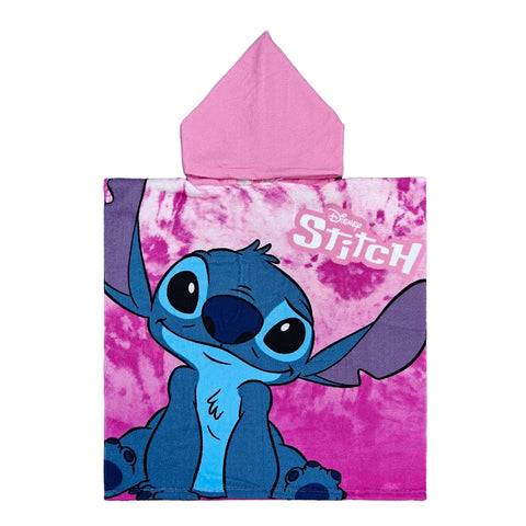 Baby Stitch Bath Towel Children Hooded Cape Cloak Boy Girl Cartoon Swimming Beach Towel Toddler Robes Lilo & Stitch Bathrobes