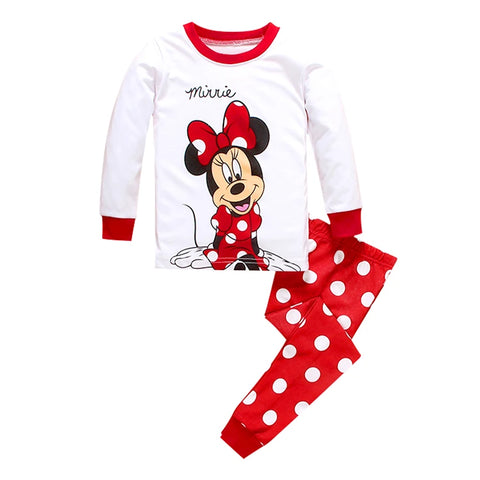 New Spring Autumn Children's Clothing Sets Mickey Cartoon Minnie girl boy Pajamas Kids Set Boys Sleepwear Baby Girls Pyjamas