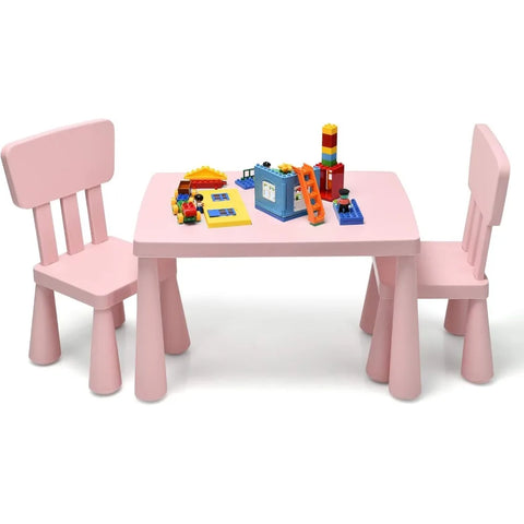 Kids Table and Chair Set For Toddler, Plastic Children Activity Table for Reading, Drawing, Snack Time, Arts Crafts, Preschool
