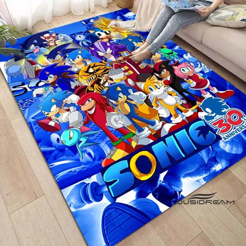 Anime Characters S-Sonic Carpet for Living Room Home Sofa Decoration,Children Game Large Decor Floor Mat Yoga Mat Large Carpet