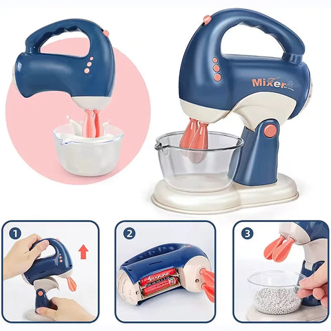 Mini Household Appliances Kitchen Toys Pretend Play Set with Coffee Maker Blender Mixer and Toaster for Kids Boys Girls Gifts