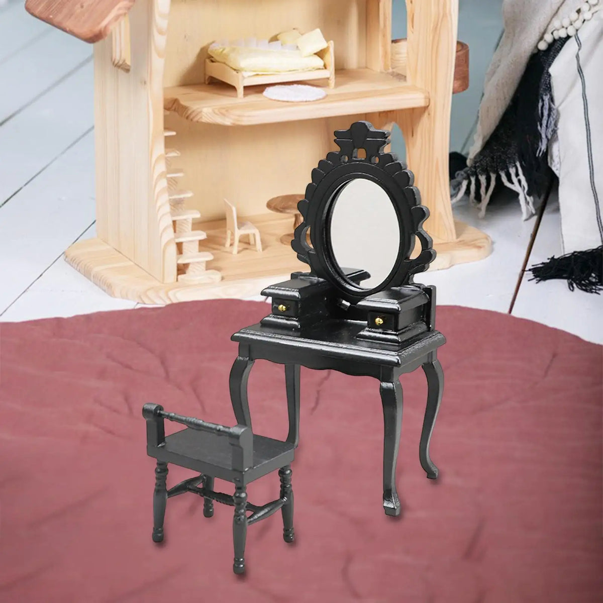 Simulation Mini Vanity Set Furniture Toy for Miniature Dollhouse Furniture