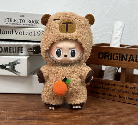 17cm Labubu V2 V1 Trendy Clothes Outfit Accessories Idol Doll Clothing for Kid Gift Labubu Ropa