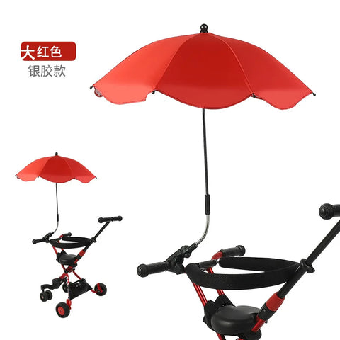 Universal Baby Car Pram Umbrella Adjustable Shade Umbrella Uv Sunshade For Stroller Accessories Sun Visor Portable Parasol Items