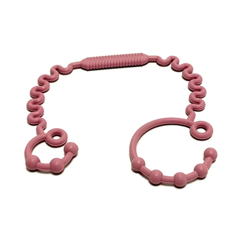 Versatile Teething Toy Bottle Holder Silicone Strap Practical & Reliable Teether Toy Tethers for Pushchair High Chair