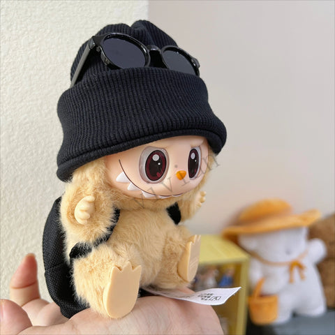 Mini Doll'S Clothes Outfit Accessories For Ropa Labubu Idol 10cm cotton doll 1/6 BJD Canva Backpack Glasses Hat Clothing Gift