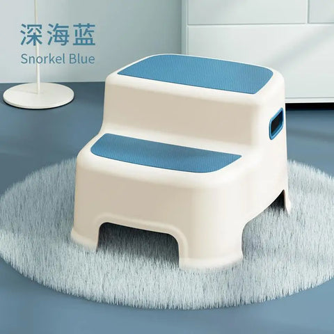 Children's Ottoman Baby Step Chair Stool Small Bench Hand Washing Step Children's Stool Non-Slip Footstool Stand Stool