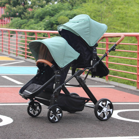 2025 NEW Twin stroller New 2 in 1 baby trolley baby carriage with car seat Baby stroller for two children Foldable Lightweight