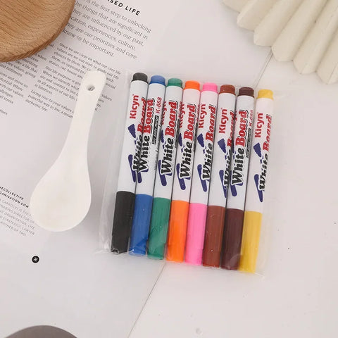 Montessori Magical Water Floating Student Painting Brush  Whiteboard Markers Pen Suspension Kids Educational Painting Pen Toys