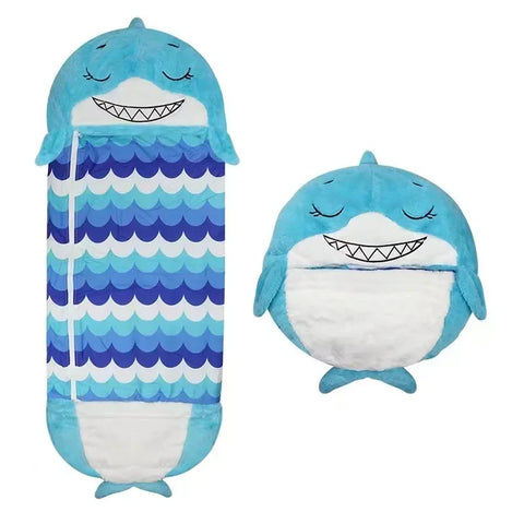 Children's Cartoon Sleeping Bag with Pillow for Birthday Gift Kids Comfy Plush Warm Sleepy Sack Animal Boys Girls Soft Sleepsack