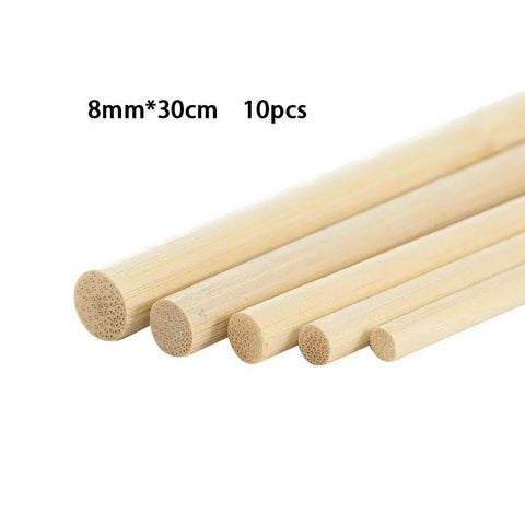 3-8mm Round Wooden Bamboo Sticks DIY Handmade Craft Making Small Wooden Stick Material For WoodworkingSupplies