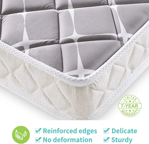 Dual-Sided Baby Crib Mattress and Toddler Mattress 52"  27.6" 5" - Breathable Firm Soft Fits Standard Cribs and