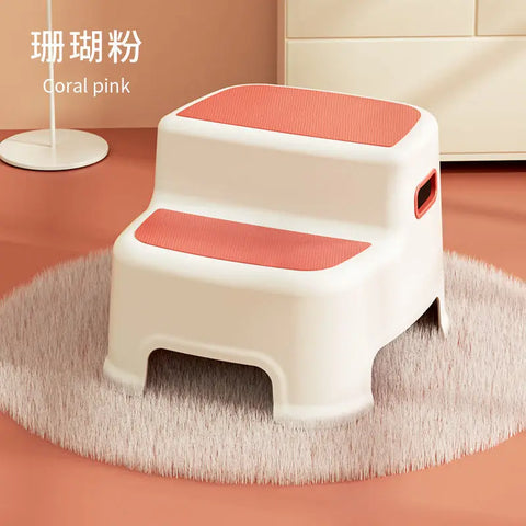 Children's Ottoman Baby Step Chair Stool Small Bench Hand Washing Step Children's Stool Non-Slip Footstool Stand Stool