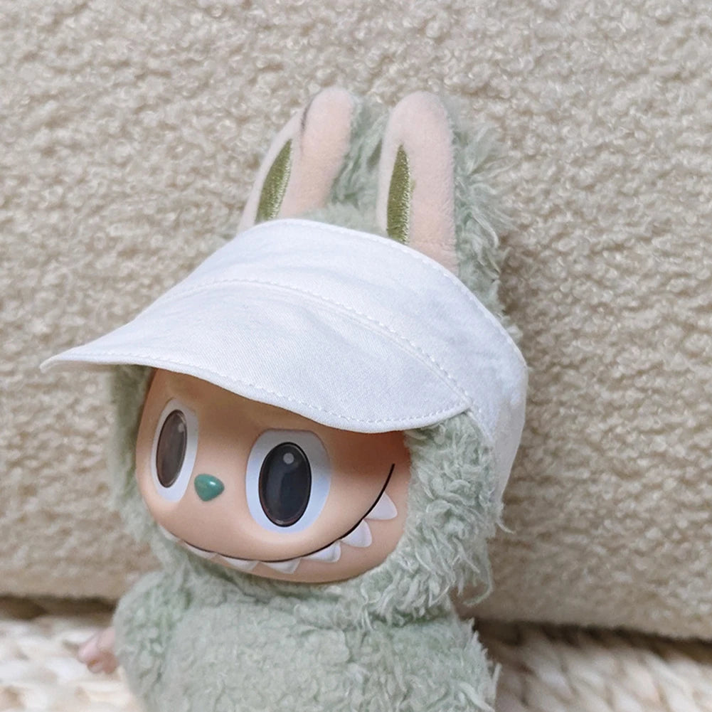 17cm Labubu Doll Black Hoodie Sweatshirt and Pants Set for Doll DIY Outfit Gift