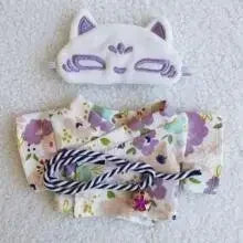 For 15/17cm Labubu Doll Summer Fresh Style Japan Kimono Set Gentle Light Color Clothes Doll Accessories