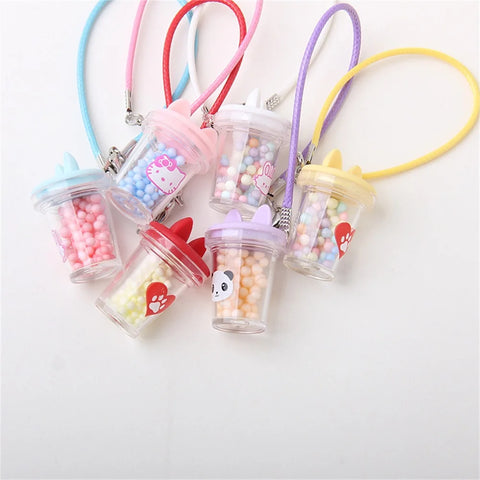 Mini Doll Kettle Pendant Transparent Water Cup for OB11 Dollhouse Scene Accessories BJD Dress Up Toys