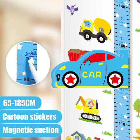 Removable 3d Three-dimensional Cartoon Height Stickers Self-adhesive Children's Magnetic Suction Baby Height Wall Stickers